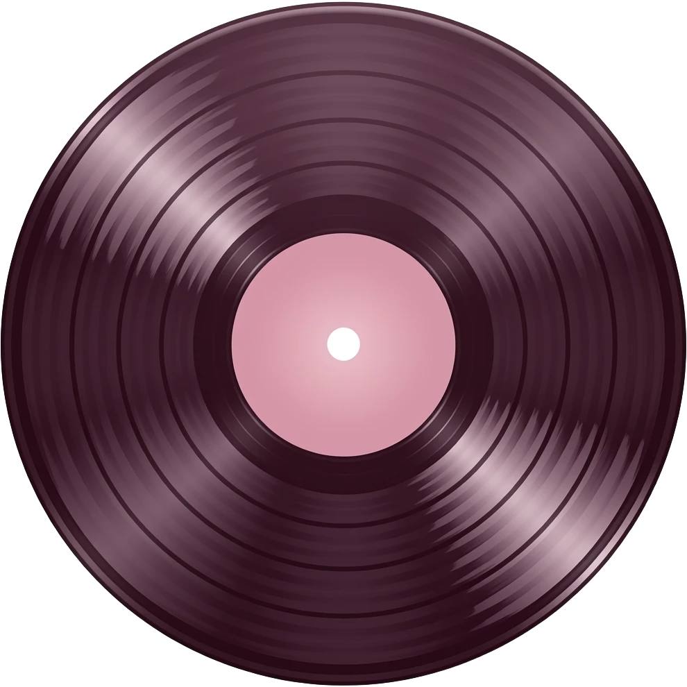 Vinyl record,  dark Burgundy with gloss, high quality emoji