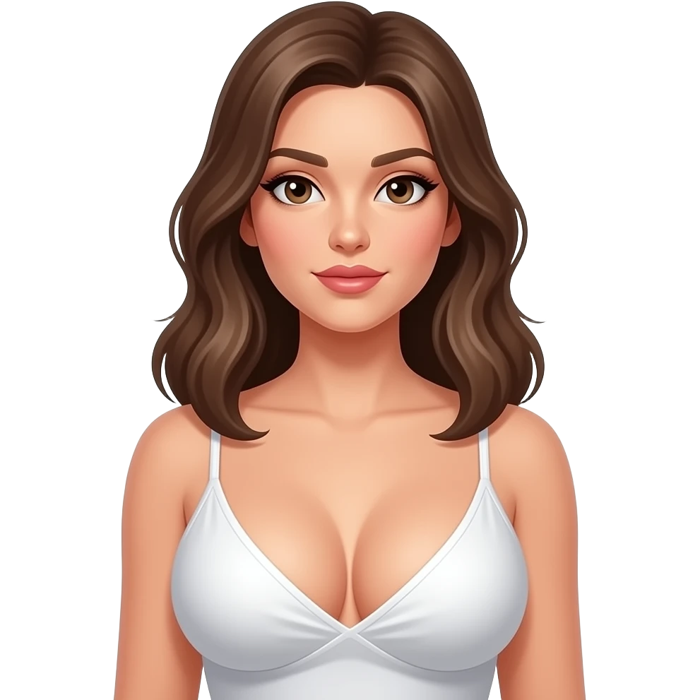 crea un emoji di una donna con il seno grande emoji
