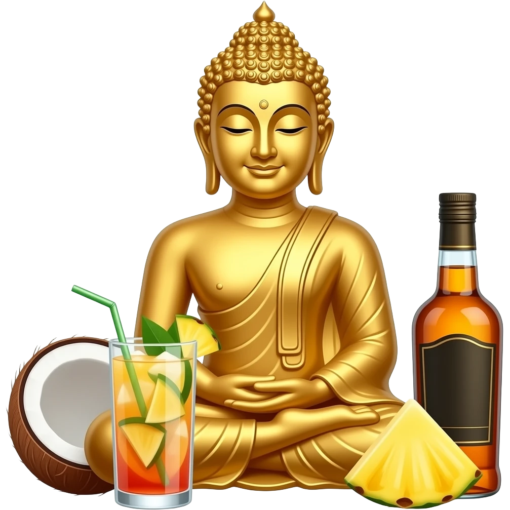 Mai Tai golden buddha emoji