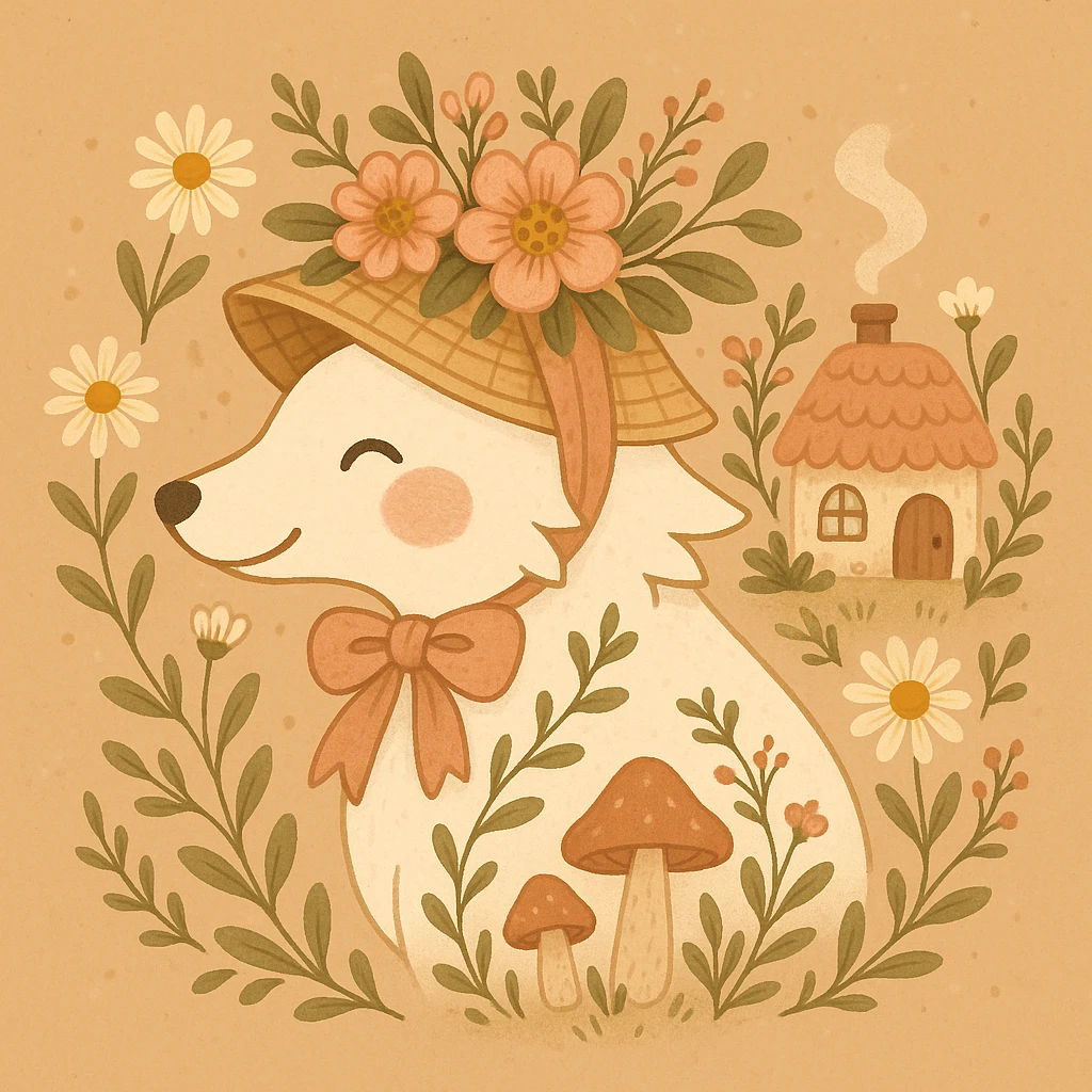 Give the Overwolf logo a cute cottagecore makeover emoji