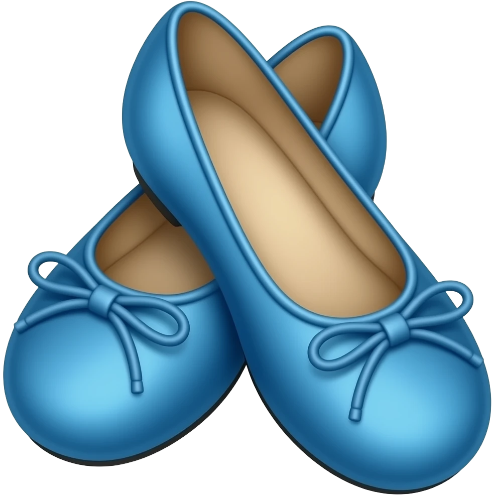 Blue ballet shoes emoji