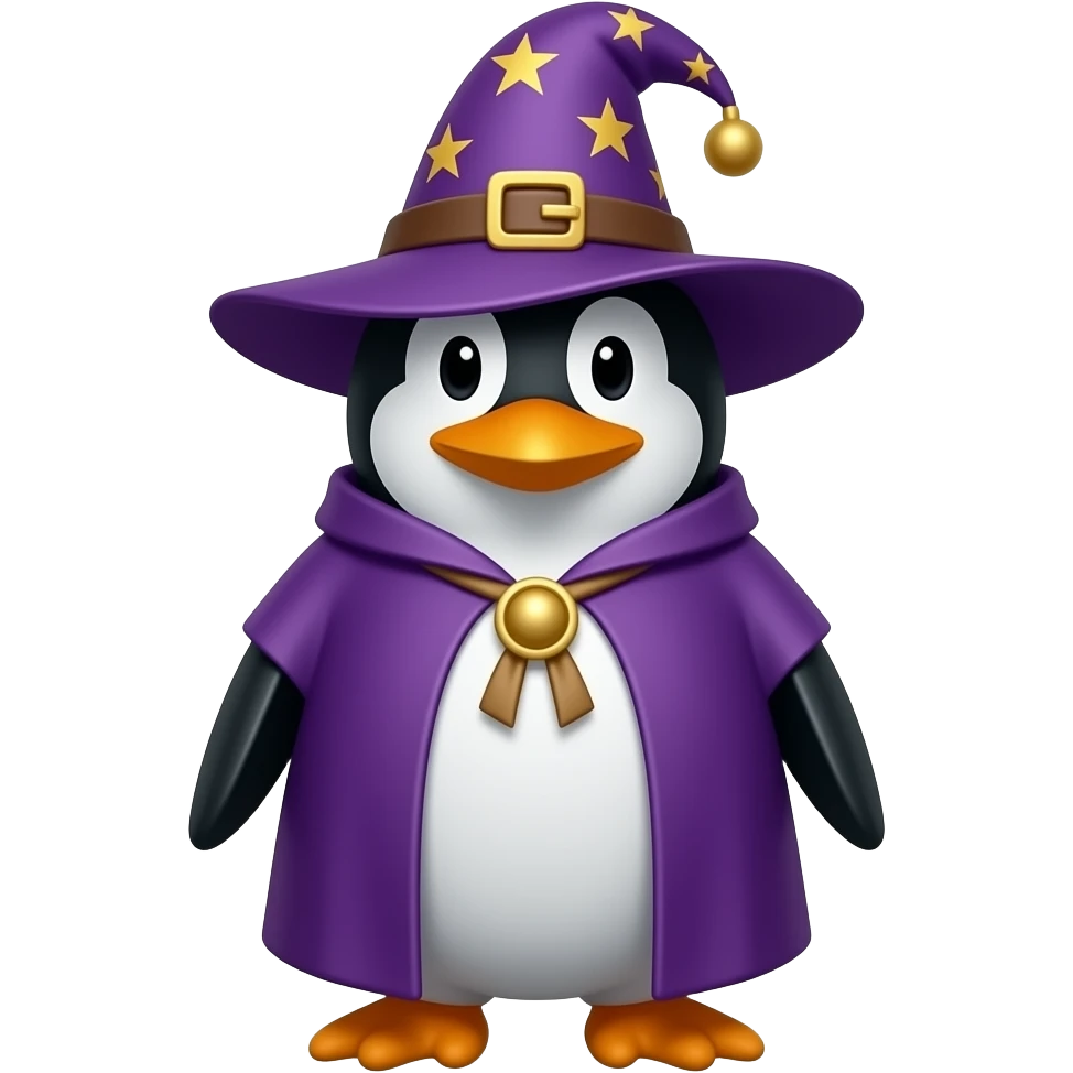 Penguin Wizard emoji