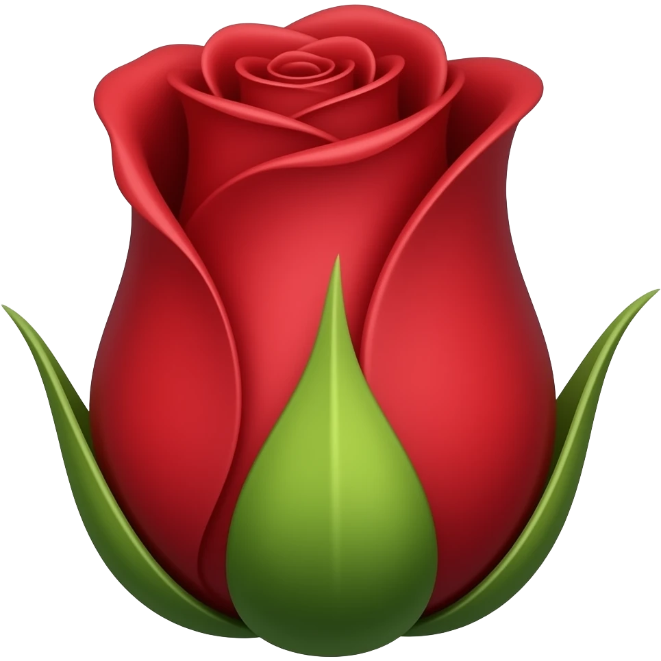 a red rose bud emoji
