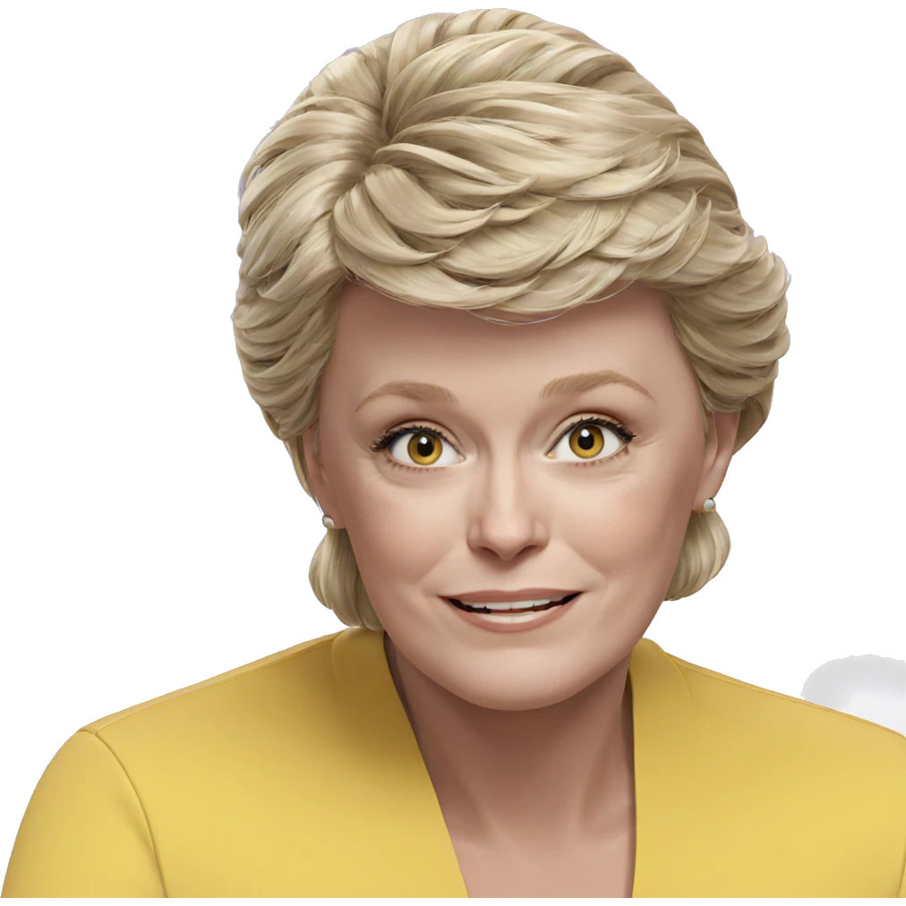 smiling girl with blonde hair emoji