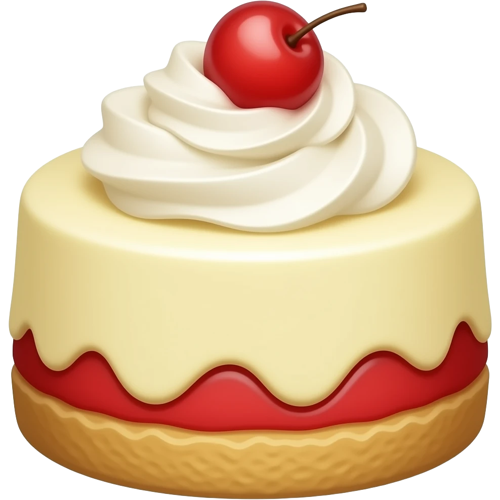 Dessert crème vanille et gelée fruit rouges emoji