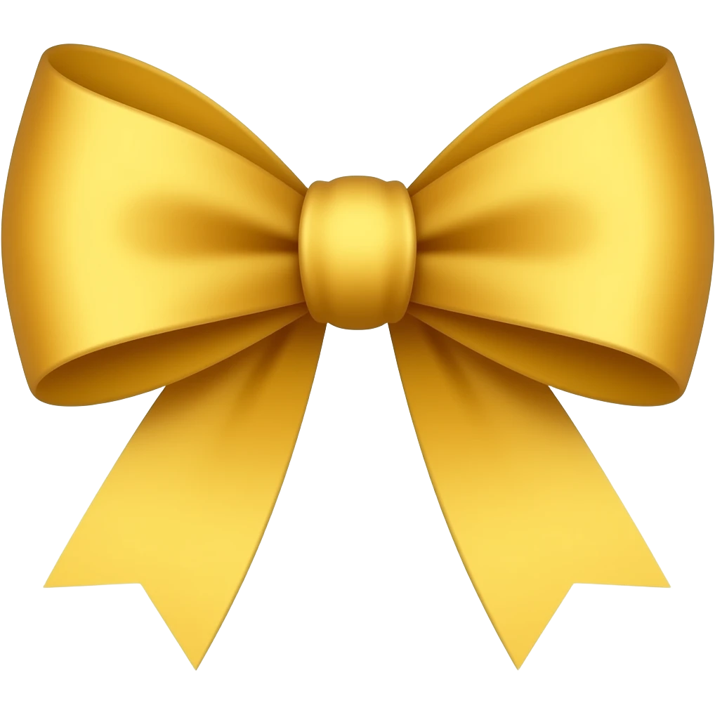 Yellow bow emoji