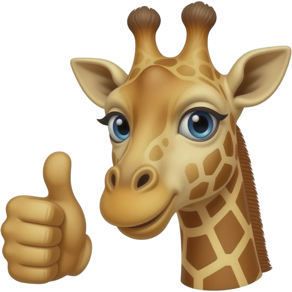 Giraffe Kopf Daumen hoch emoji