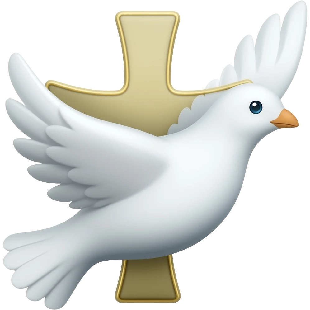 cross and dove emoji
