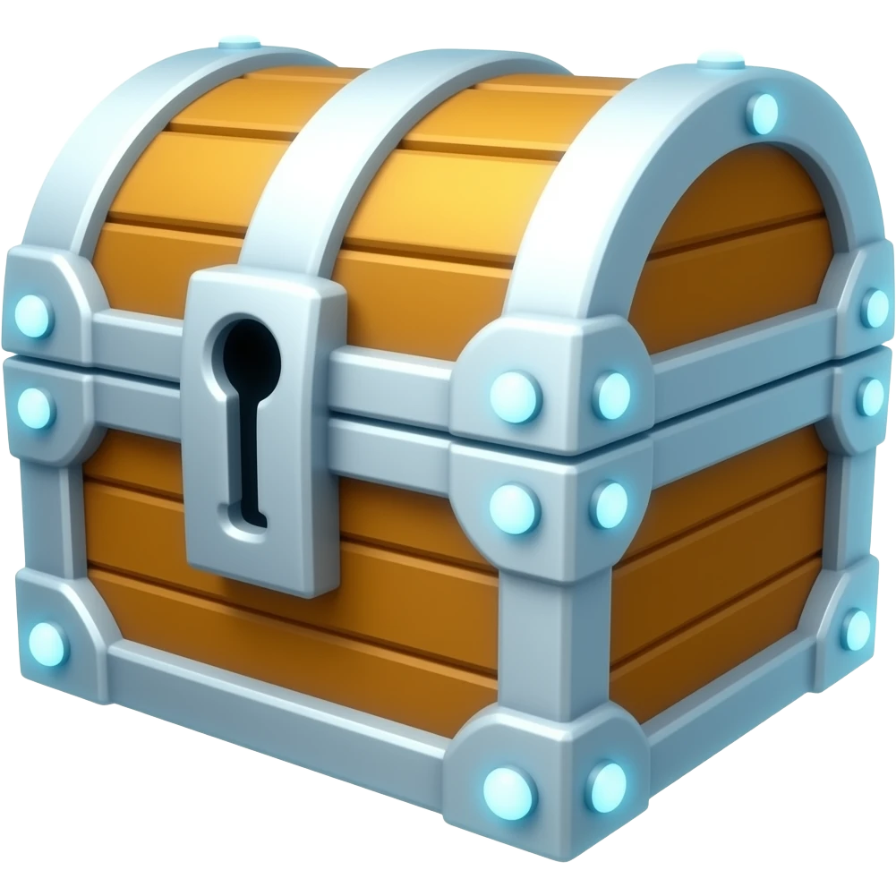 Glowing Neoned Treasure Chest Closed emoji