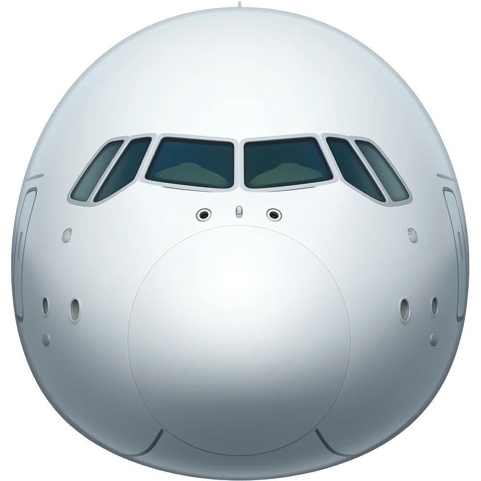 Make A A380 plane emote in front side view emoji