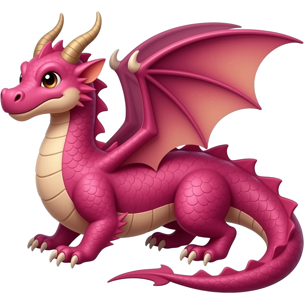 Dragon dark pink emoji