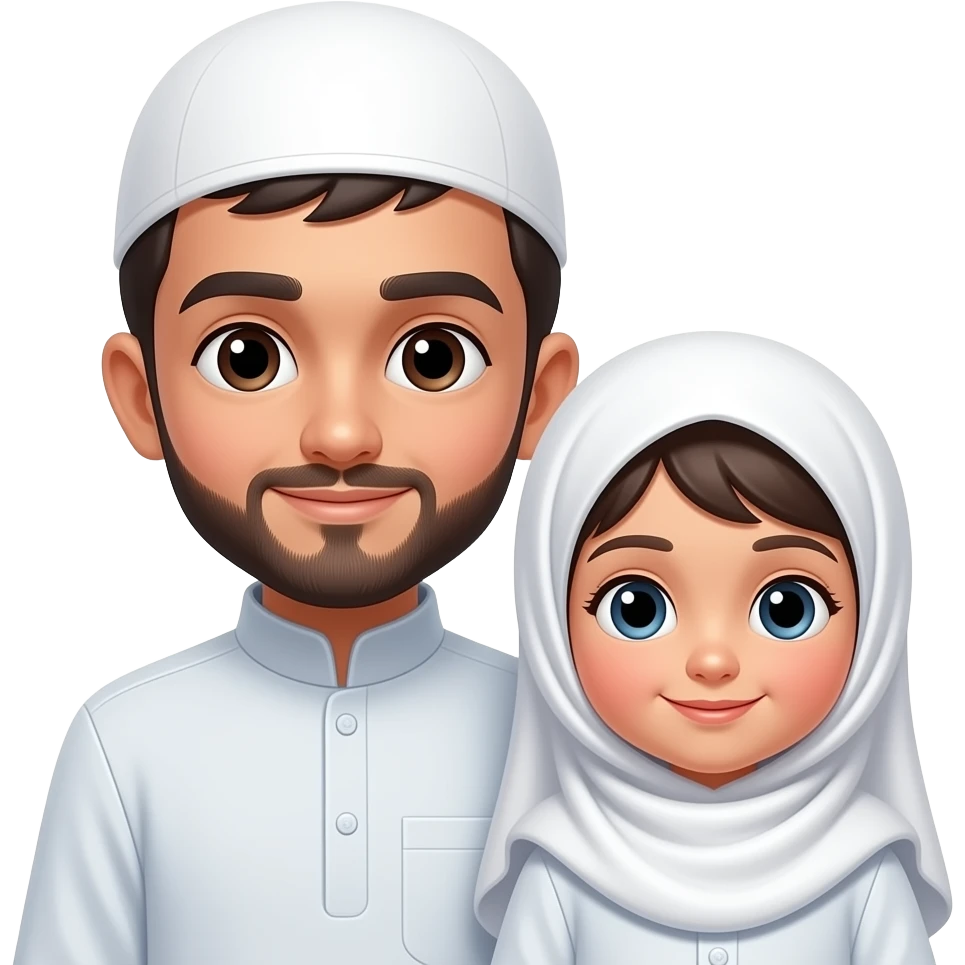 صوره طفل وطفله مسلمين emoji