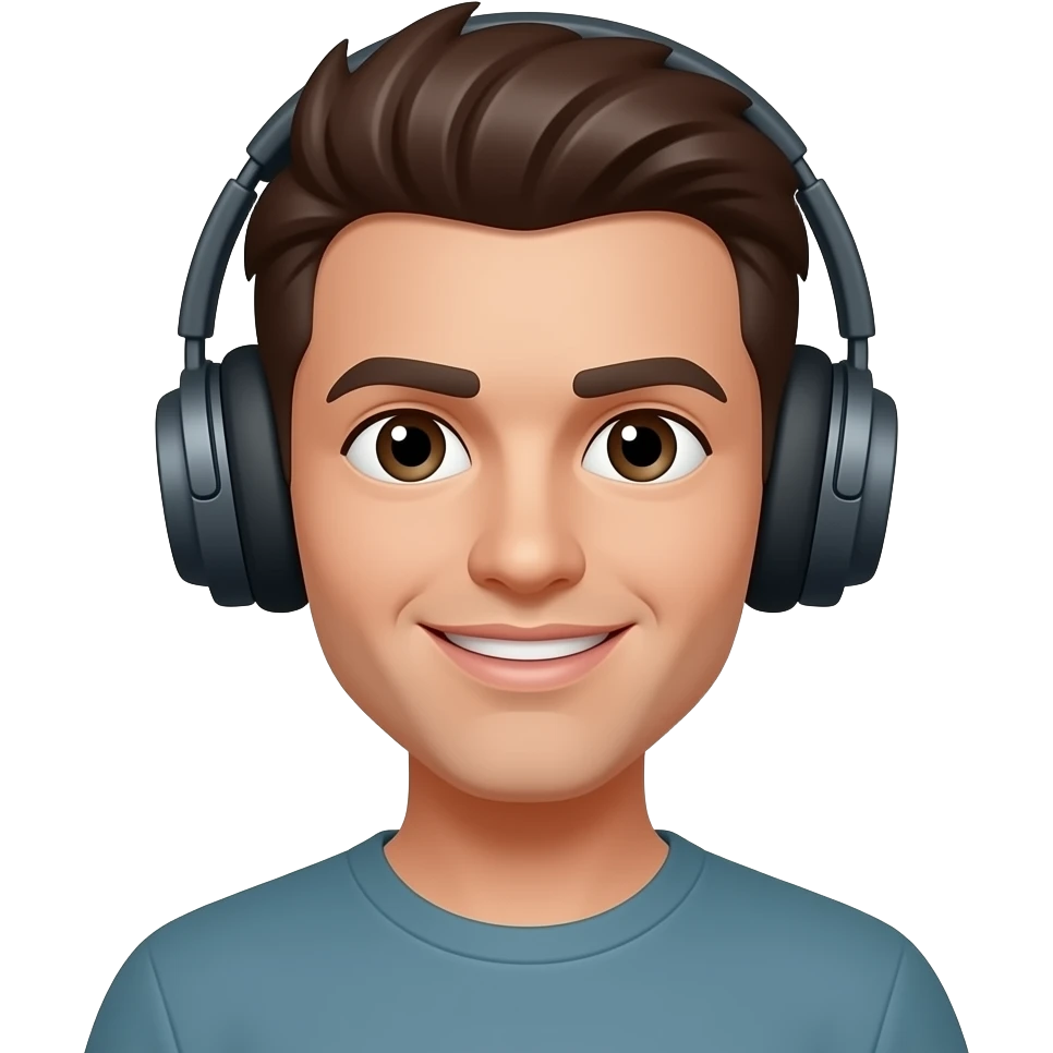 Persona con audifonos AirPods emoji