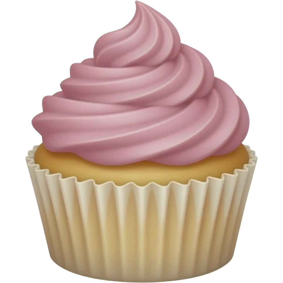 Cupcake with pink icing emoji