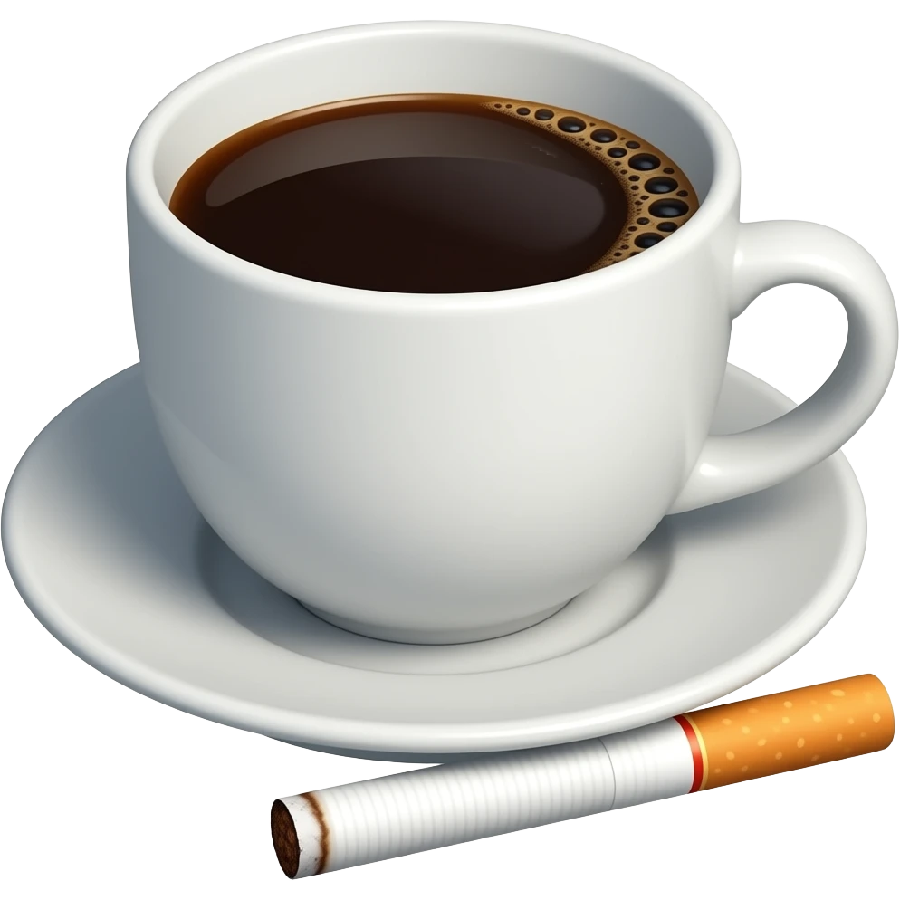 Coffee and a fag emoji