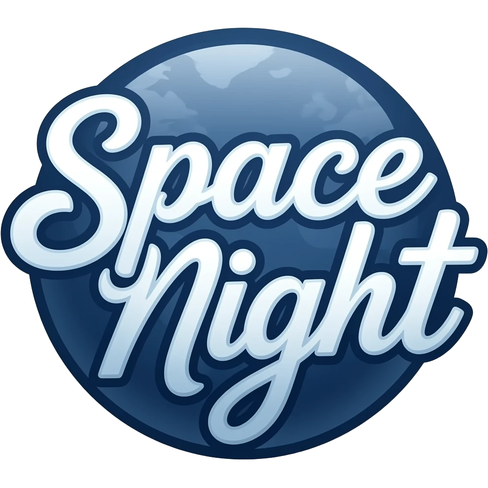 Space-Night-Logo-mit der Schrift-Space-Night emoji