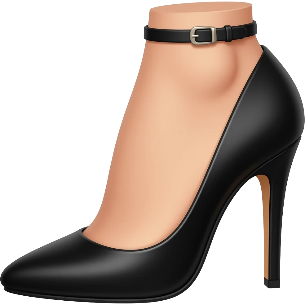 Tacones negros persona blanca emoji