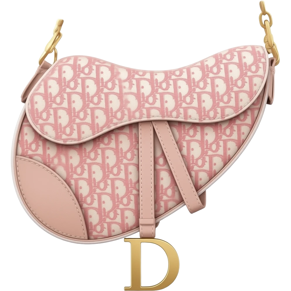 Pink Dior Oblique Embroidery and White Lace saddle bag emoji