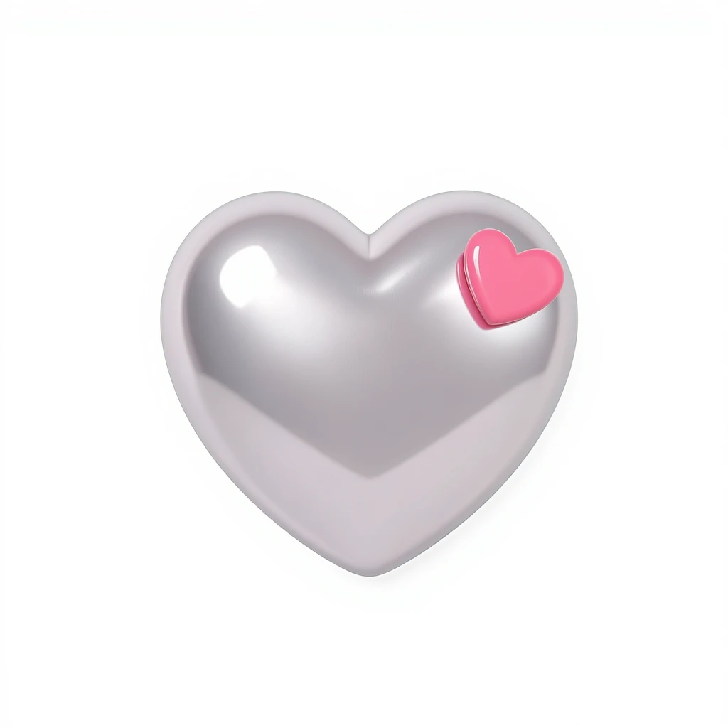cute and shiny object with a heart accent, no background emoji