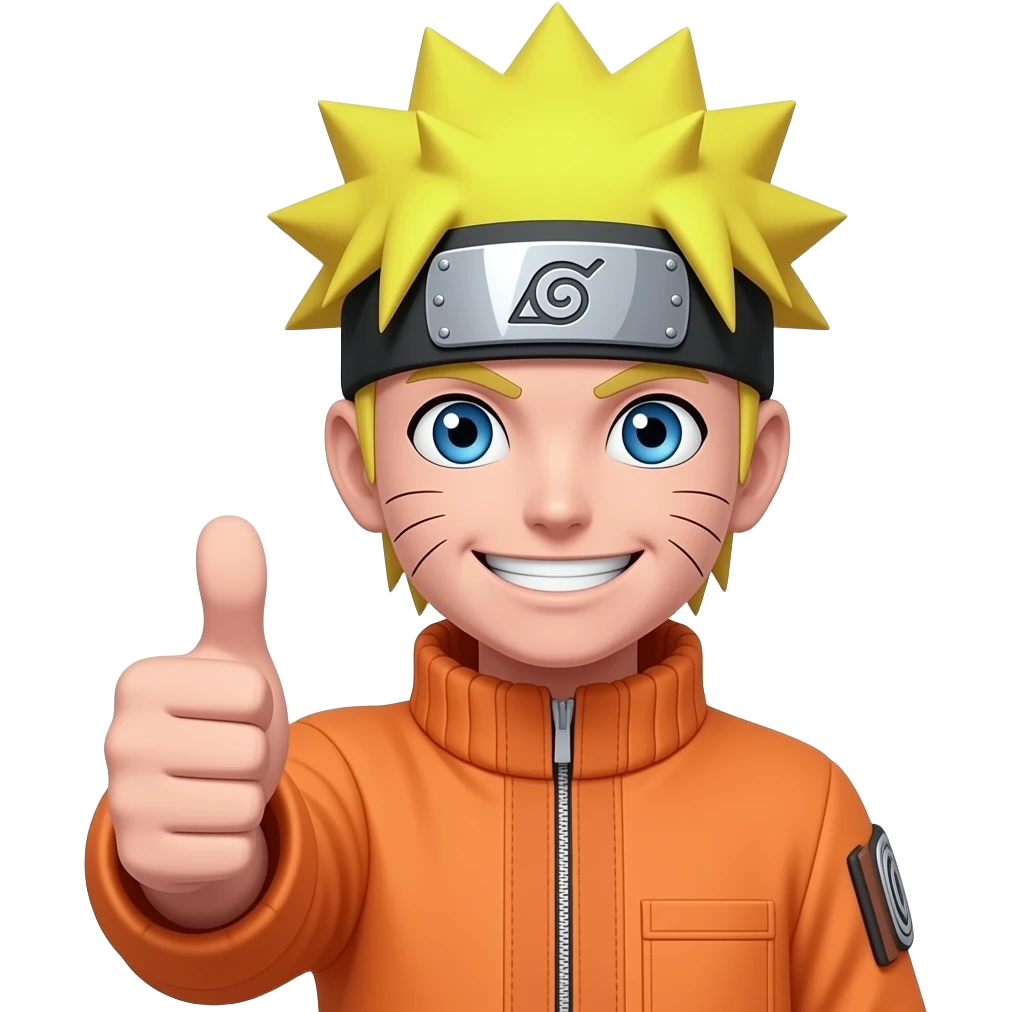 Naruto ke hand se like krte huye Naruto ka face bhi dekhao emoji