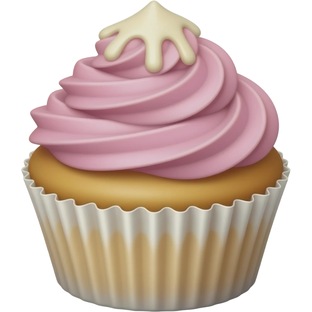 Cupcake with pink icing emoji