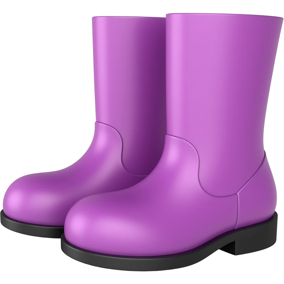 purple boot shape, simple and bold pair emoji