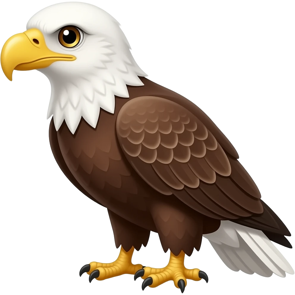 Cartoon bald eagle emoji