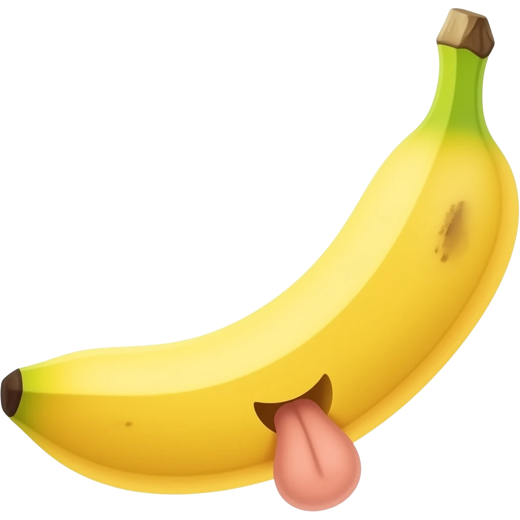 Banana with giant penis emoji