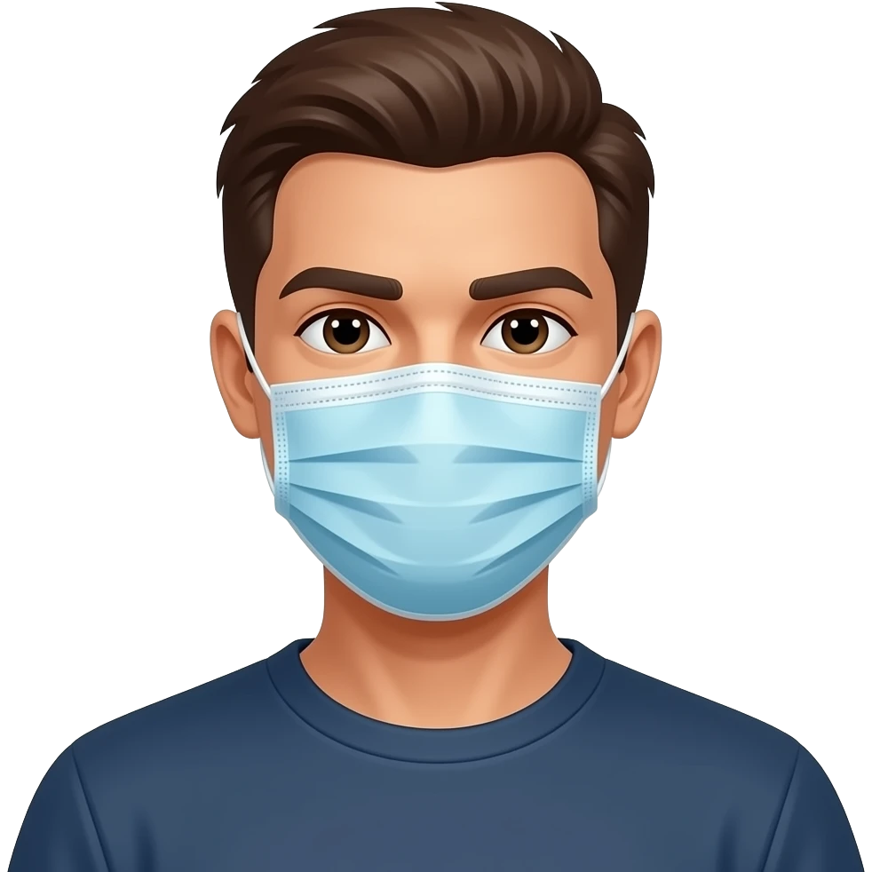 A toxic person covered by face mask emoji