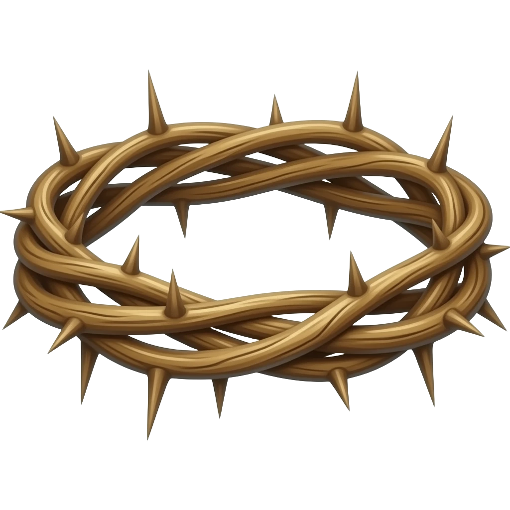 Wooden crown of thorns emoji
