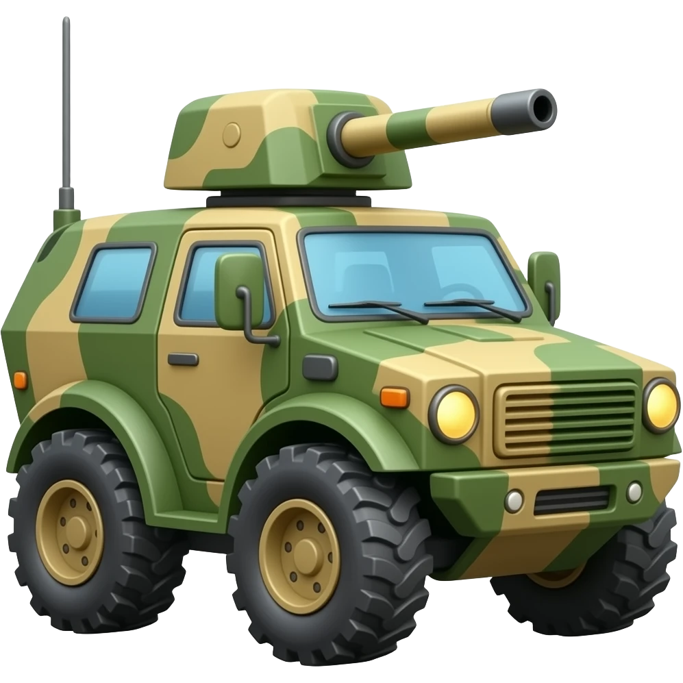 Mechanized Army Car emoji