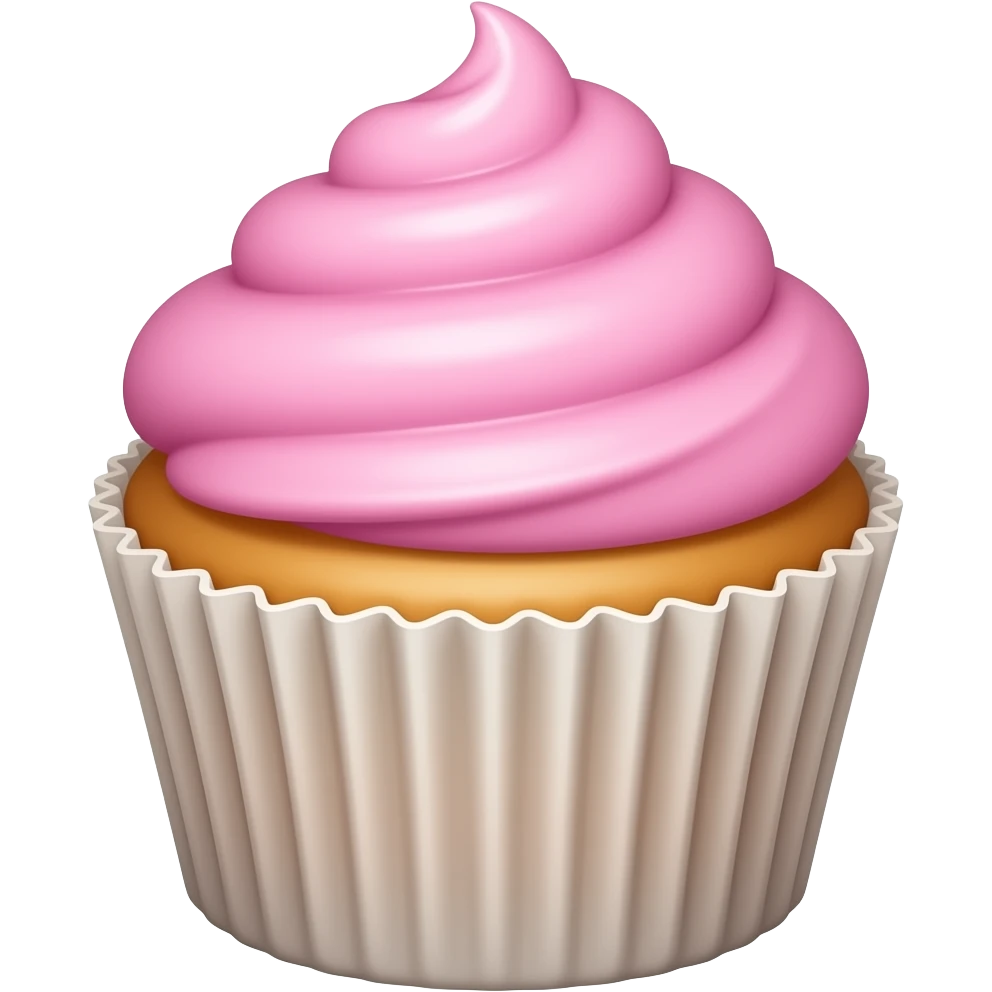 Cupcake with pink icing emoji