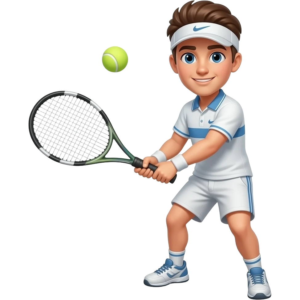 tennis player with backboard emoji