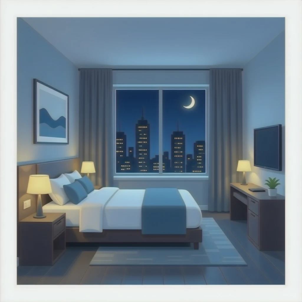 hotel bedroom modern emoji