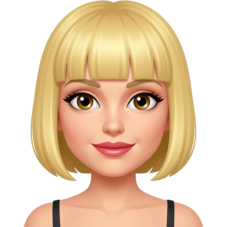 Bdsm dominatrix blonde short hair brown eyes emoji