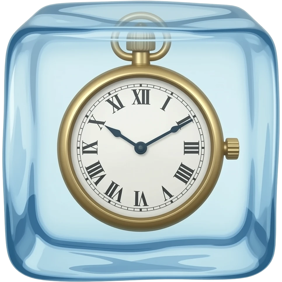 watch inside ice cube emoji