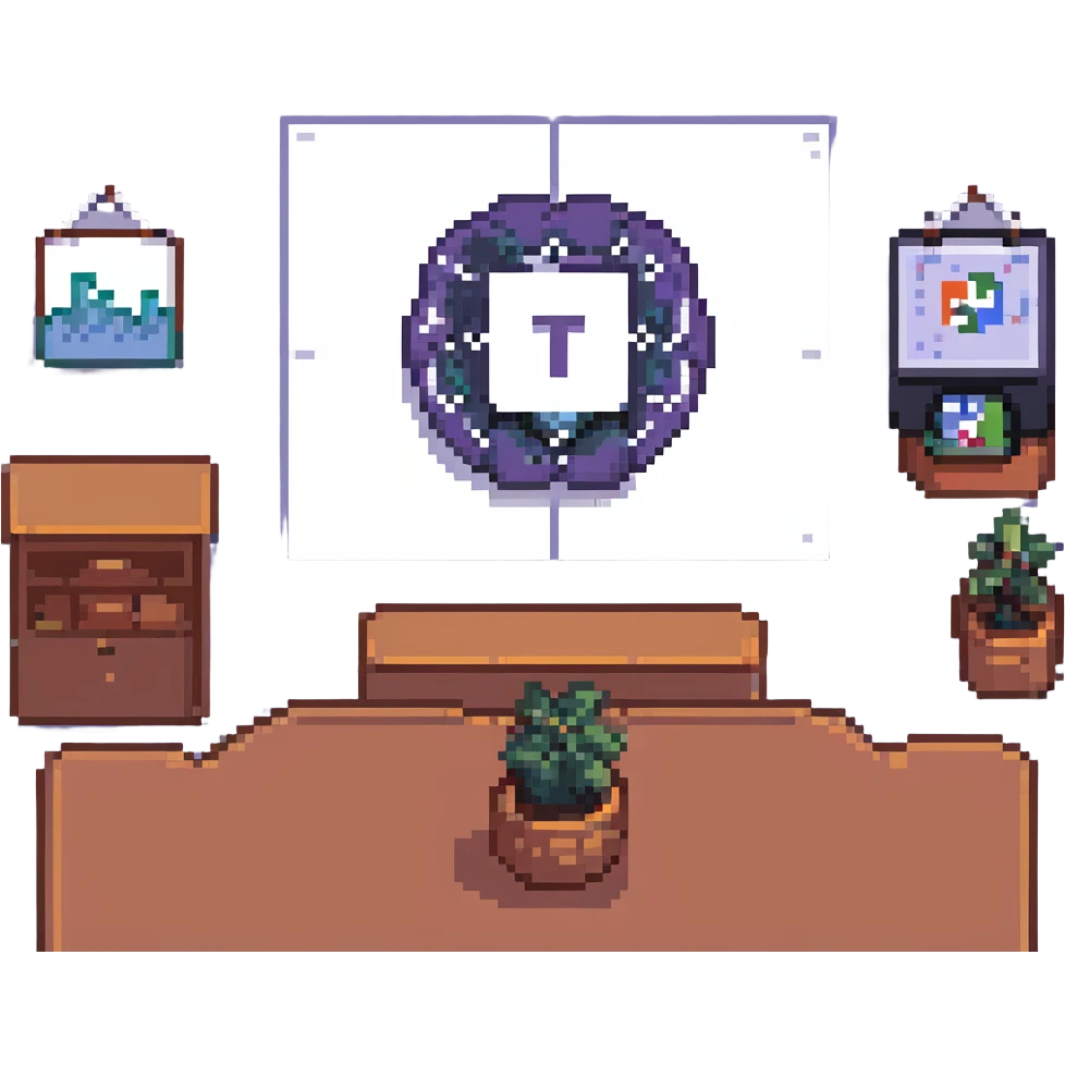 Microsoft Teams icon inside a room emoji