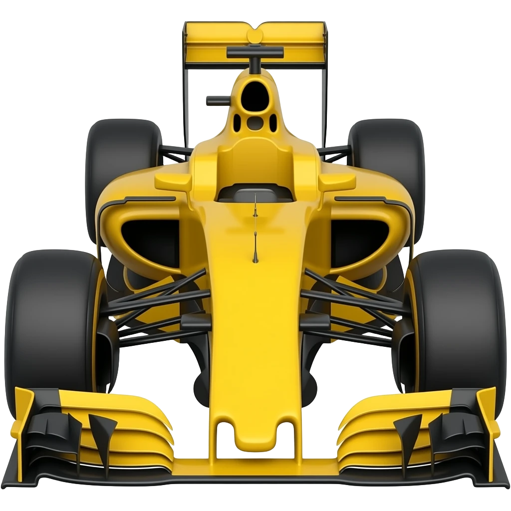 Yellow low poly f1 emoji