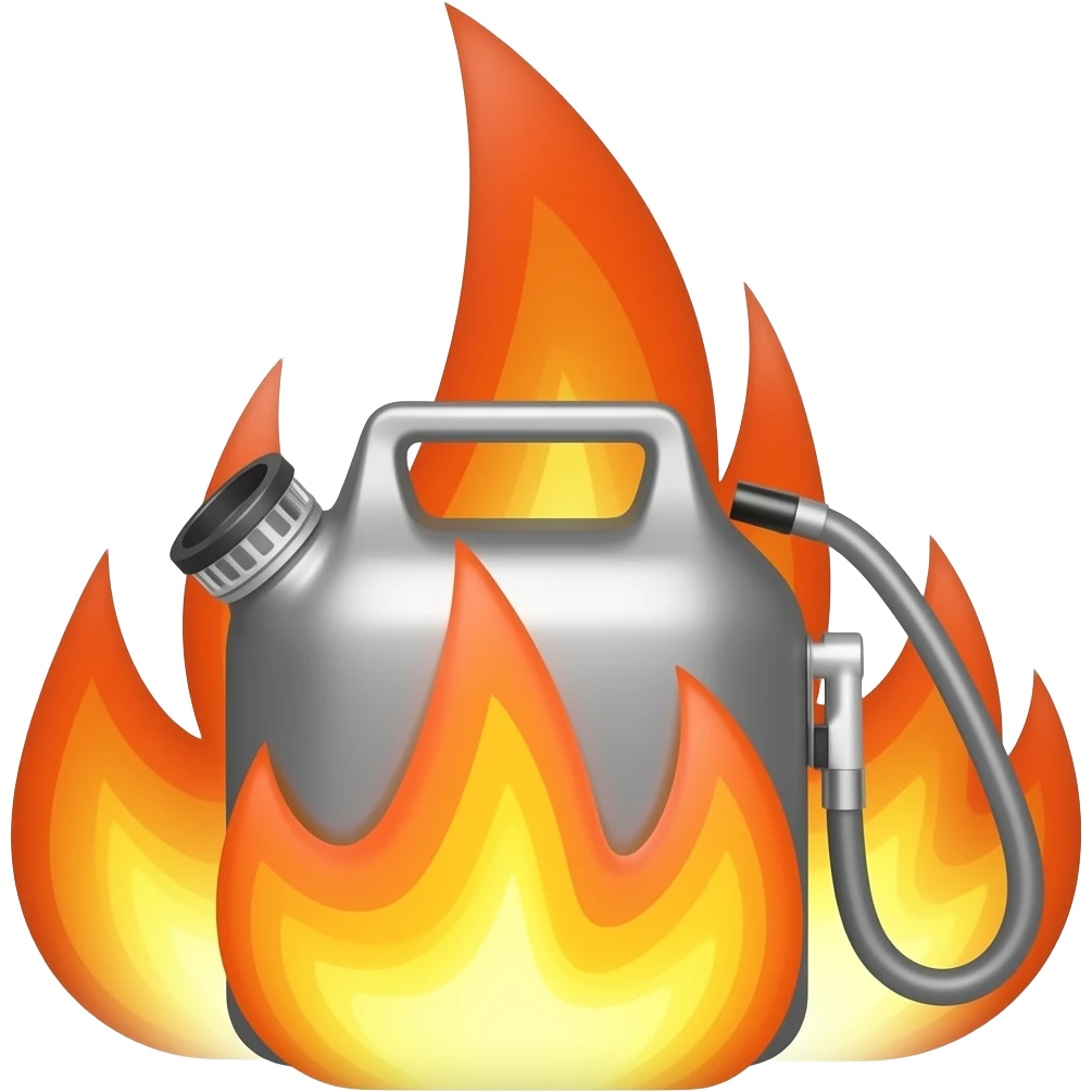Fuel tank on fire emoji