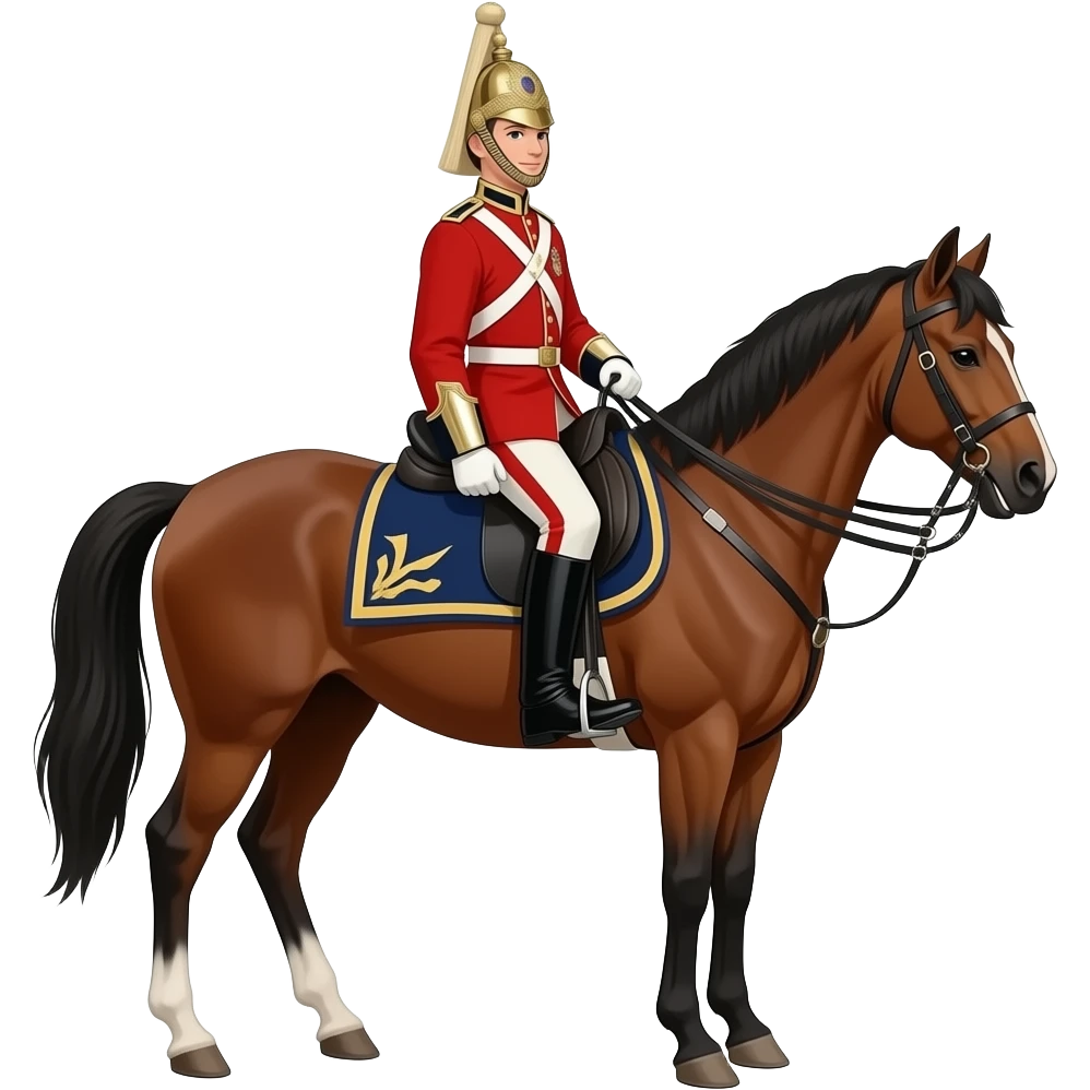 soldado ingles a caballo emoji