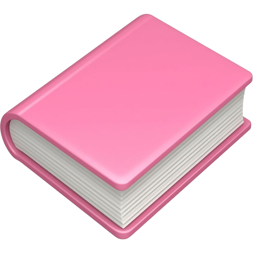 libro rosado con un fonendo rosado junto emoji