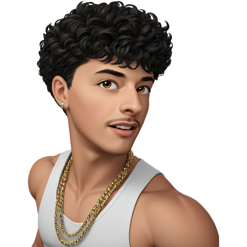 realistic portrait of male jewelry emoji