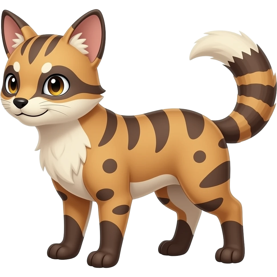 randomly marked Civet-Mankeulv-Vernid-Fakémon-hybrid emoji