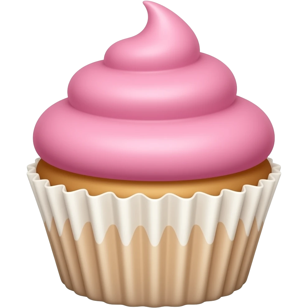 Cupcake with pink icing emoji