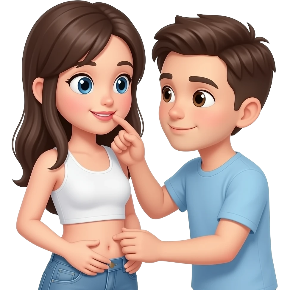 bf licking gf belly button emoji