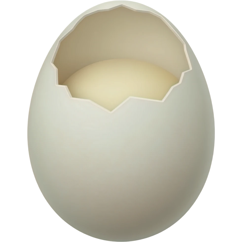 White duck egg emoji