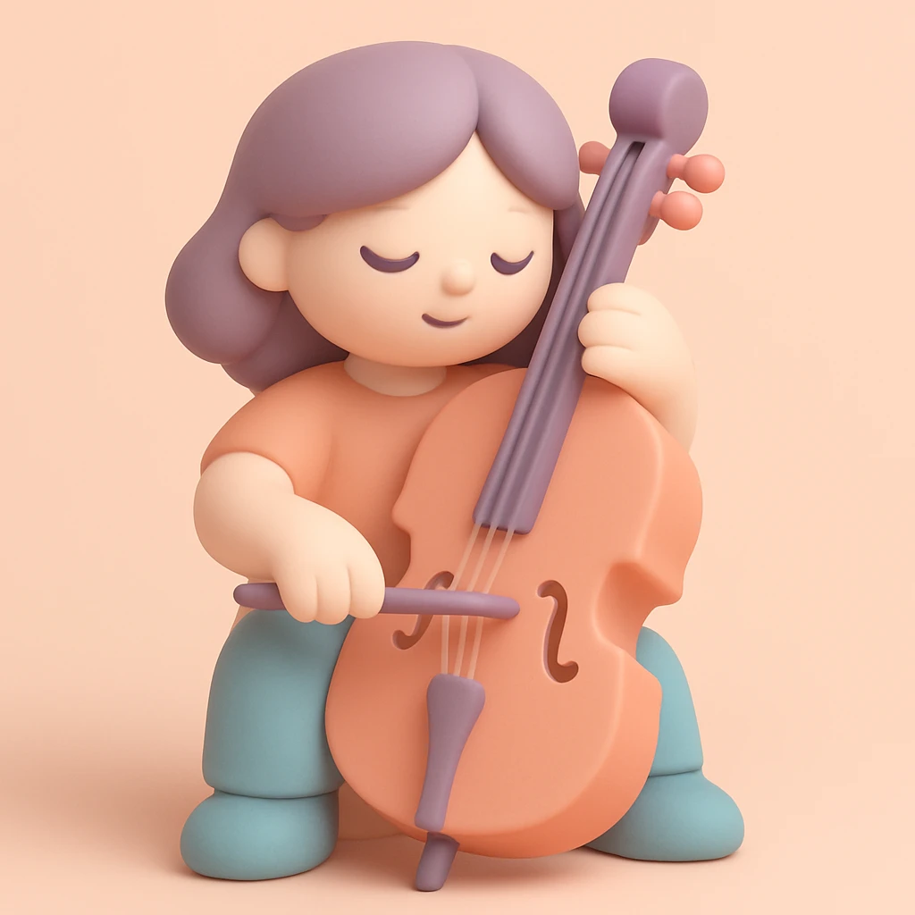 girl playing cello emoji