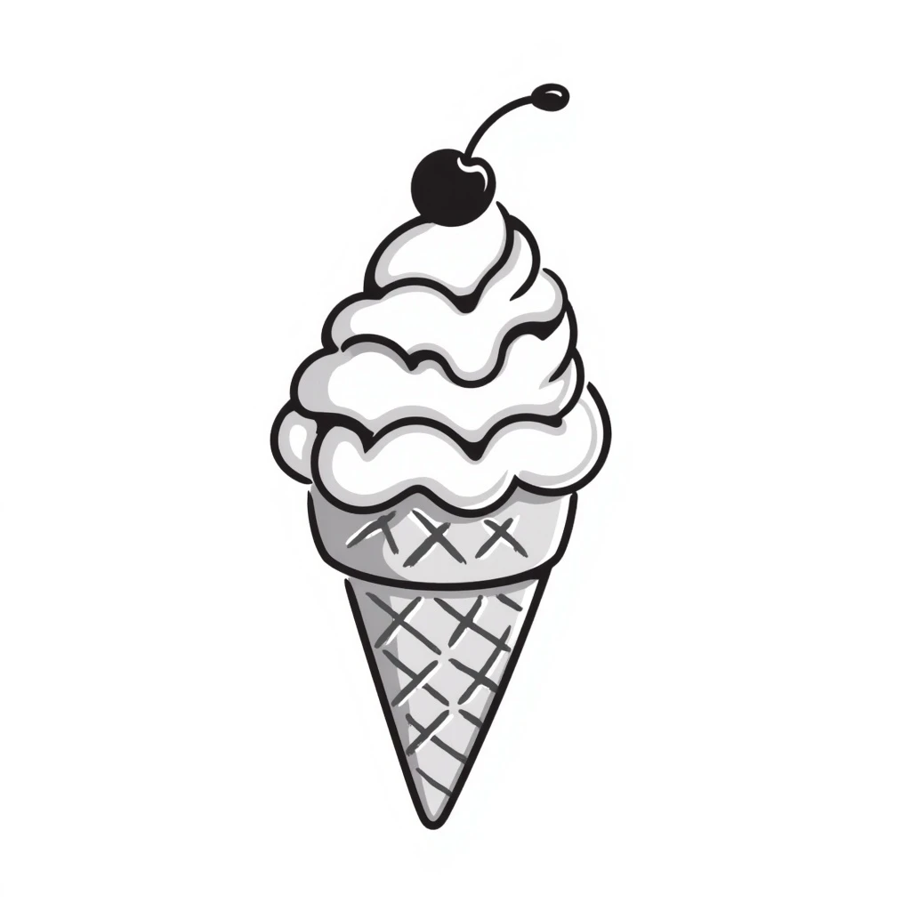 An ice cream cone emoji