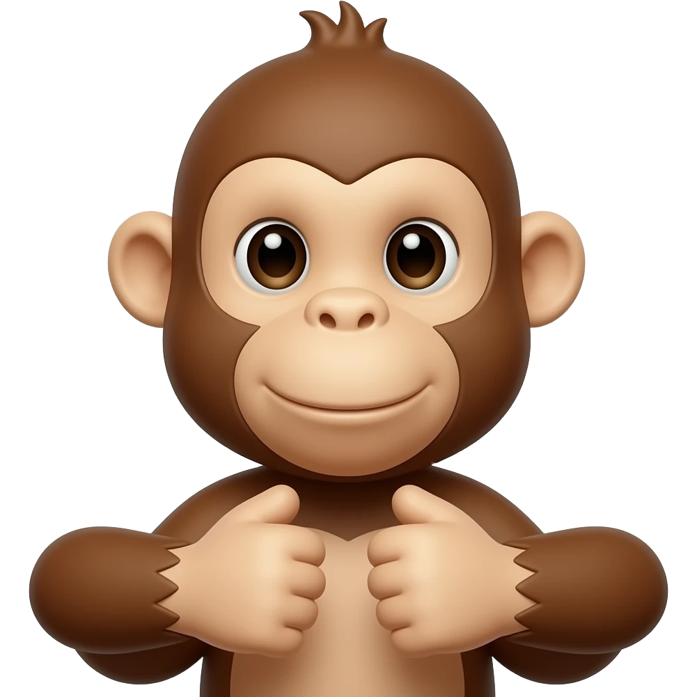 Singe qui fait ça:🤷 on voi juste la tete et les bras emoji