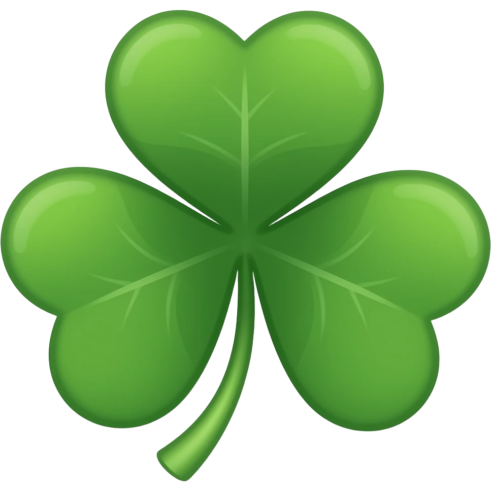 A four-leaf clover emoji